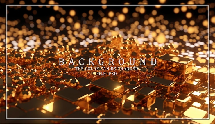 PSD golden geometric abstract background