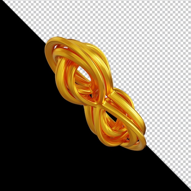 golden geometric shapes in abstract 3d composition
