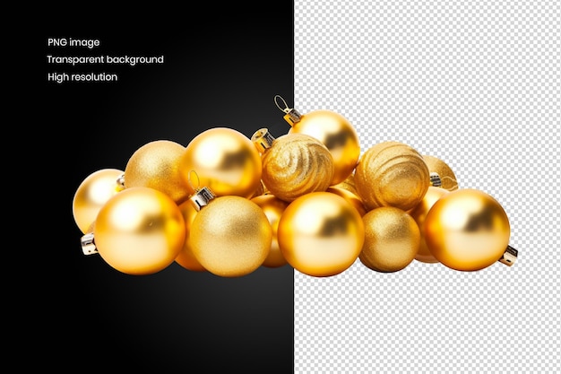 PSD golden glamour of christmas ball ornament delights