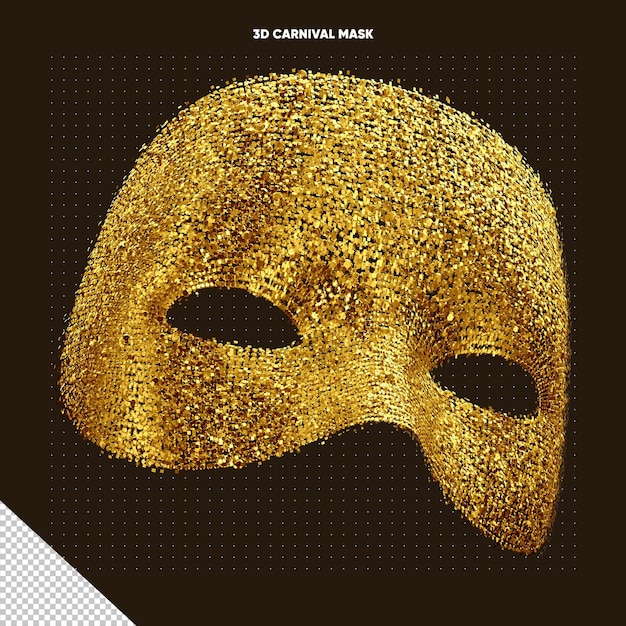 Golden glitter carnival mask