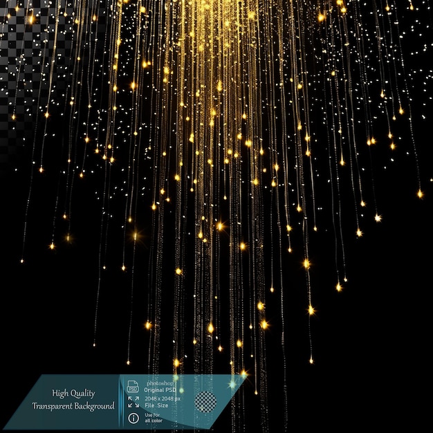Golden Glitter Falling Lights