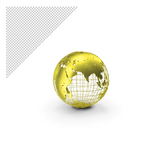 PSD golden globe png