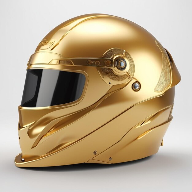 PSD golden helmet psd on a white background