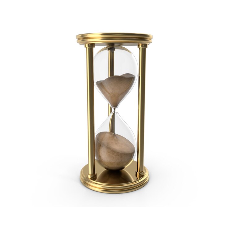 PSD golden hourglass a timeless symbol of time