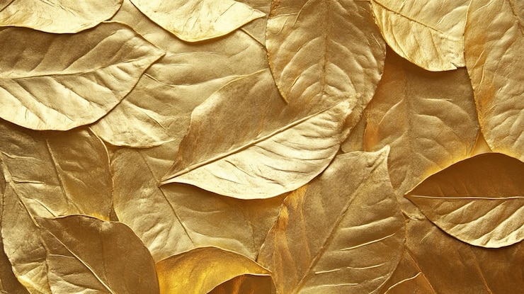 PSD golden leaf texture
