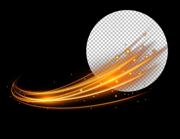 Golden Light Trails and Circle Element
