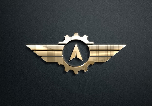 Golden logo mockup