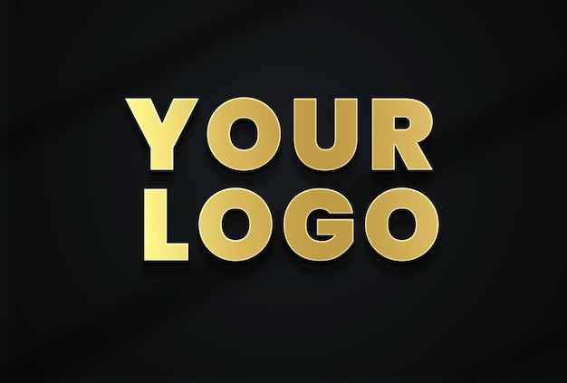 Golden logo mockup