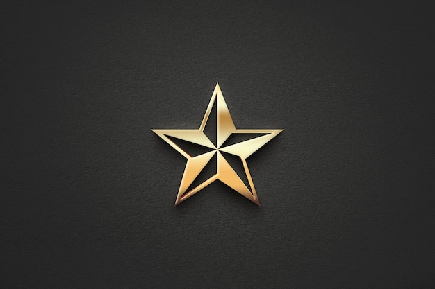 PSD golden logo mockup