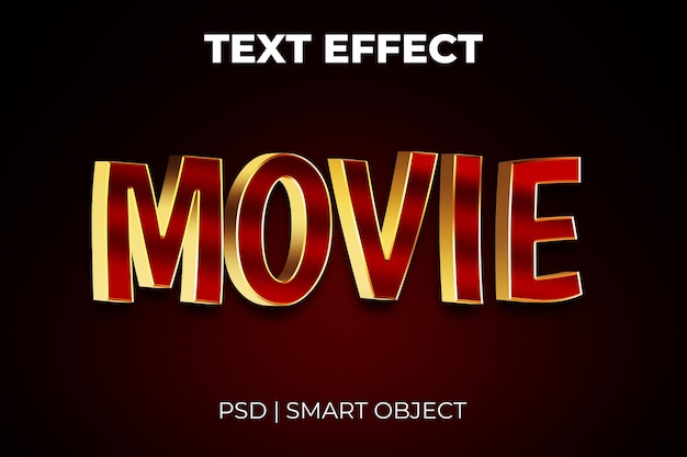Золотой роскошный текстовый эффект фильма редактируемый блестящий и элегантный стиль текста