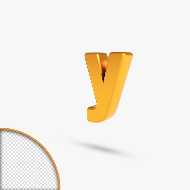 golden metallic 3d rendering alphabet