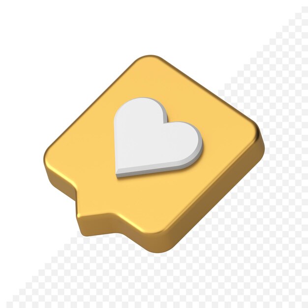 PSD golden new like badge internet community web positive evaluation notice realistic 3d icon