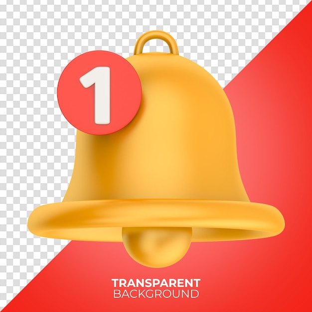 PSD golden notification bell