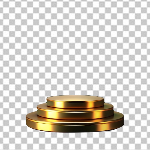 PSD golden podium on white background