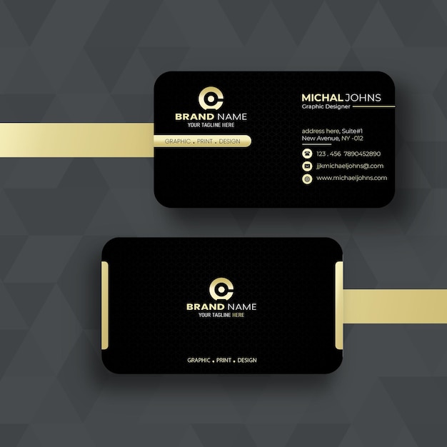 golden premium business card