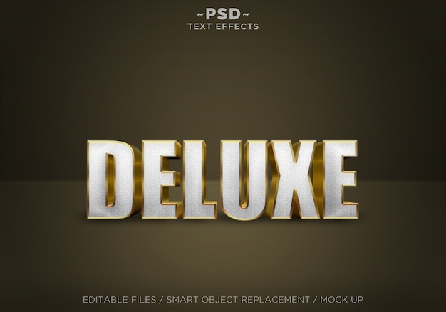 PSD testo modificabile golden premium effects