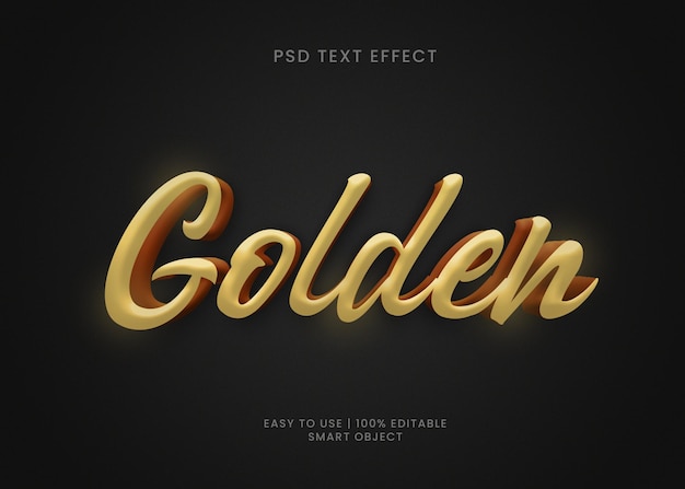 PSD golden psd text effect