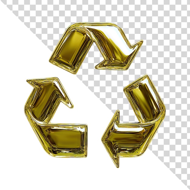 golden recycle symbol