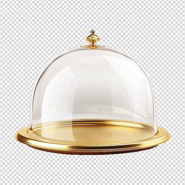 PSD la campana dorata del ristorante isolata su uno sfondo trasparente