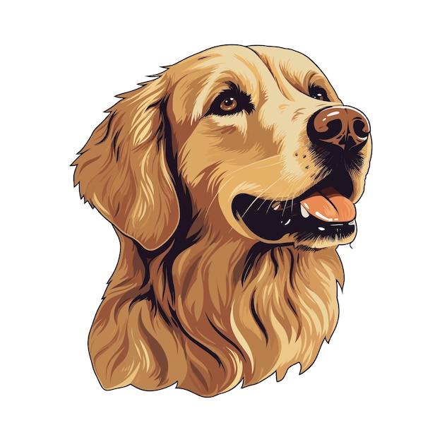 PSD golden retriever hond vector