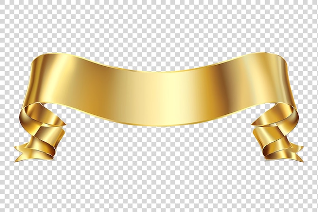 Golden Ribbon Banner
