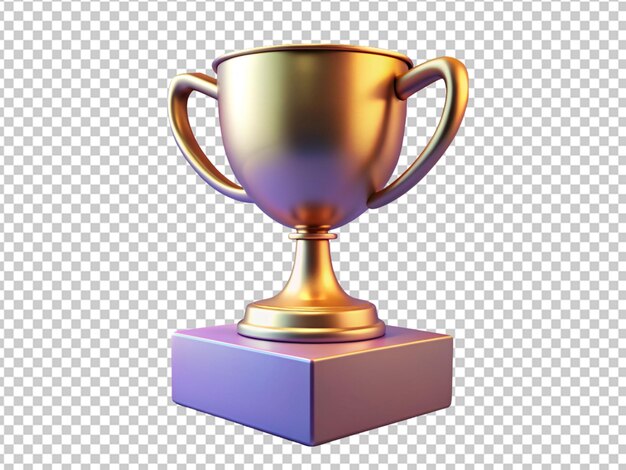 PSD golden shiny trophy