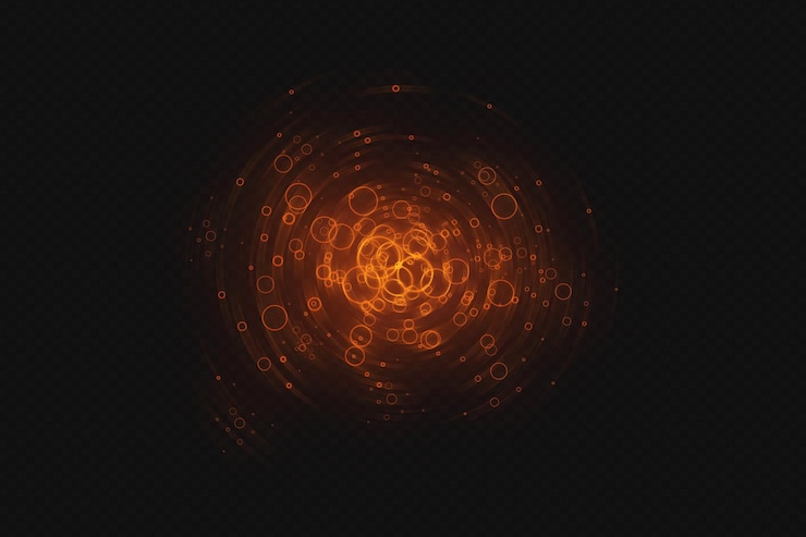 PSD golden shiny with sparks on black background