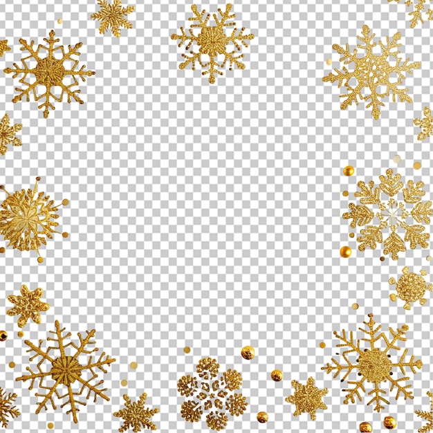 PSD golden snowflake in circle