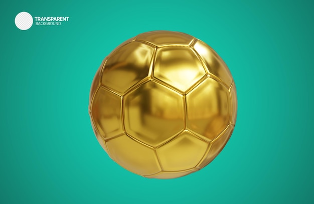 PSD a golden soccer ball with the word'ref'on the bottom