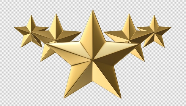 Golden star awards isolated on white