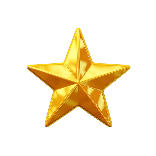 PSD golden star vector icon