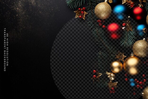 PSD golden stars garland hangs against an abstract christmas backdrop transparent background