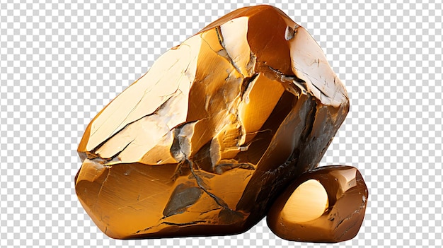 PSD Золотой камень на прозрачном png