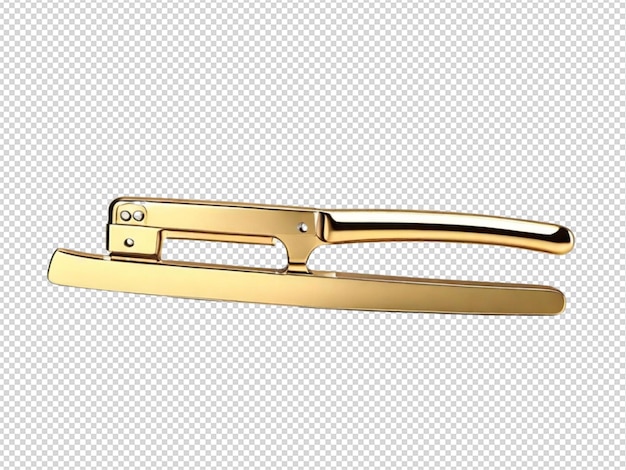 PSD rendering 3d di golden straight razor png trasparente