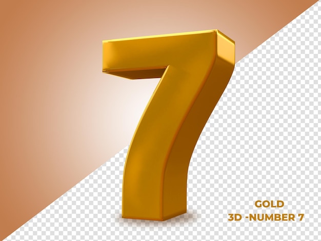 Golden style 3d number 9