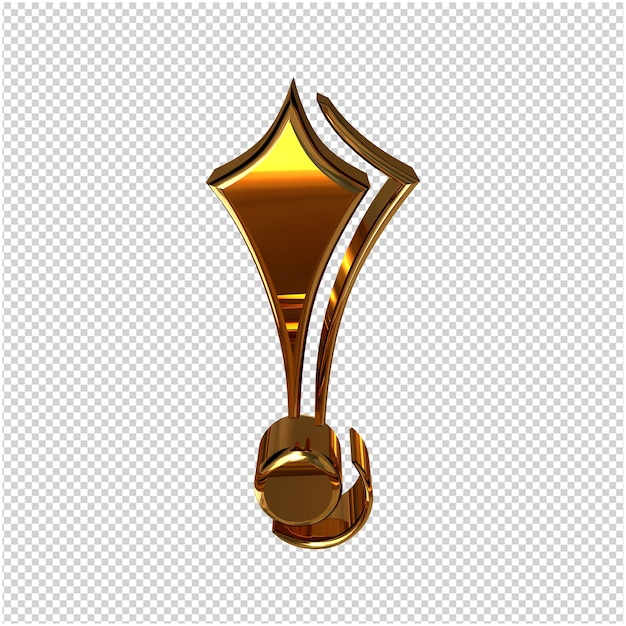 Simbolo d'oro rendering 3d