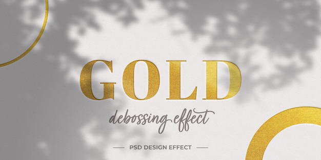 golden text effect mock up