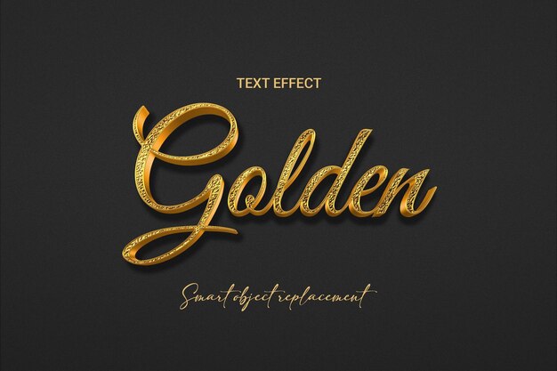 PSD golden text effect