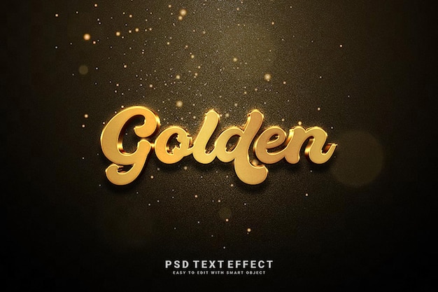 PSD Золотой текстовый эффект