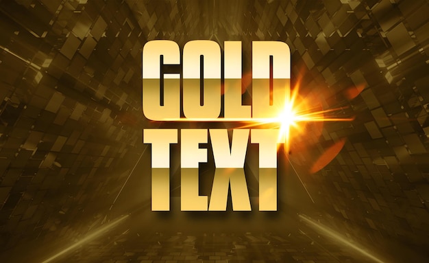 PSD golden text effect