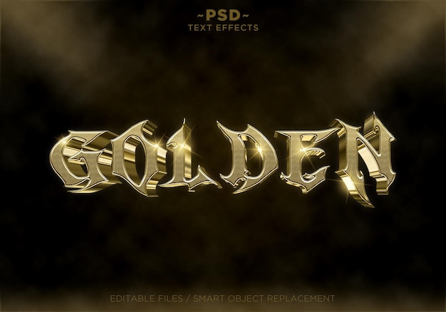 The golden text effects