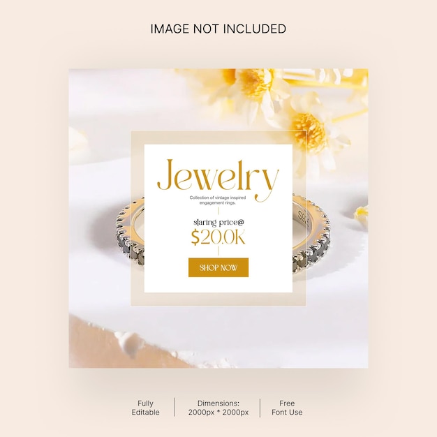 PSD golden theme for jewelry