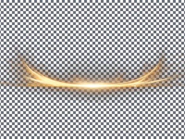 Golden thin circle isolated on transparent background