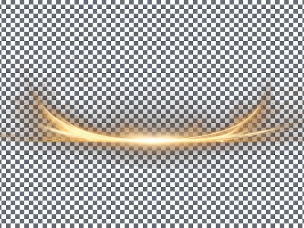 PSD golden thin circle isolated on transparent background