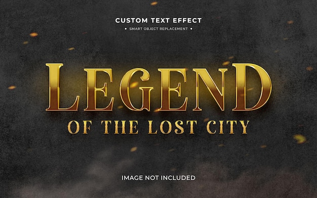 Golden video game 3d text style effect