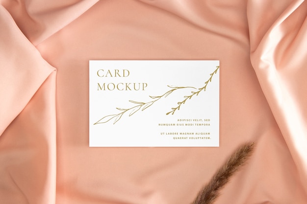 Golden wedding invitation mockup