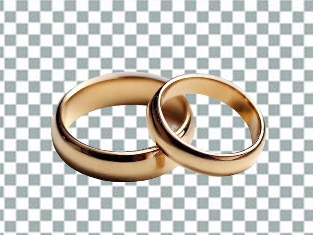 PSD golden wedding rings 3d realistic illustration for engagement