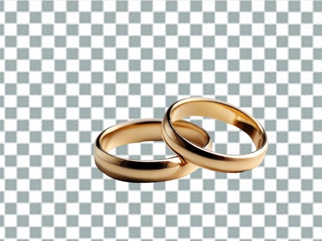 PSD anelli da sposa d'oro 3d illustrazione realistica per il fidanzamento