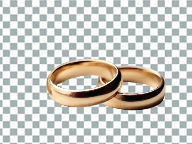 PSD Золотые обручальные кольца 3d реалистичная иллюстрация для помолвки