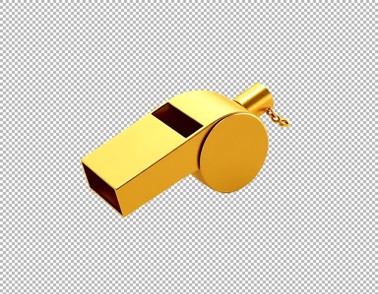 Golden Whistle Isolated